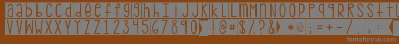 Kgpdxblocks Font – Gray Fonts on Brown Background