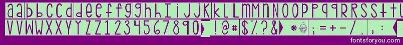 Kgpdxblocks Font – Green Fonts on Purple Background