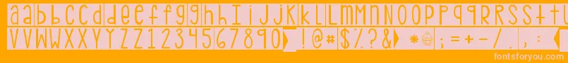 Kgpdxblocks Font – Pink Fonts on Orange Background