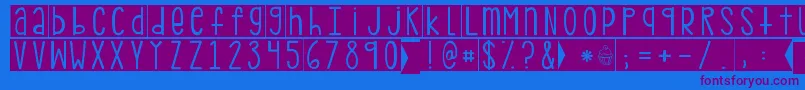 More about Kgpdxblocks Font Kgpdxblocks Font – Purple Fonts on Blue Background