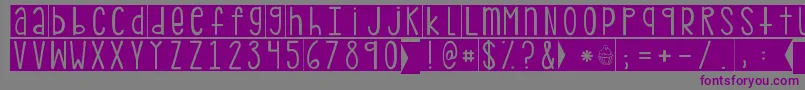 Kgpdxblocks-fontti – violetit fontit harmaalla taustalla