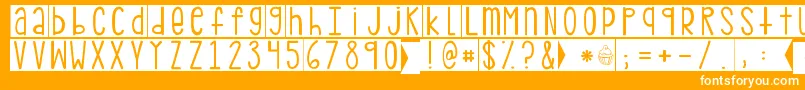 Kgpdxblocks Font – White Fonts on Orange Background