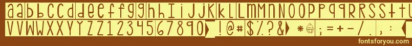 Kgpdxblocks Font – Yellow Fonts on Brown Background