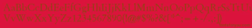 GaramondAntiqua Font – Brown Fonts on Red Background