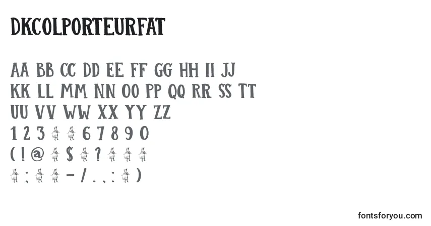 Schriftart DkColporteurFat – Alphabet, Zahlen, spezielle Symbole