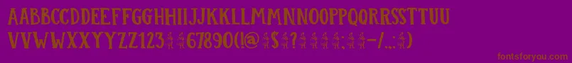DkColporteurFat Font – Brown Fonts on Purple Background
