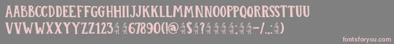 DkColporteurFat Font – Pink Fonts on Gray Background