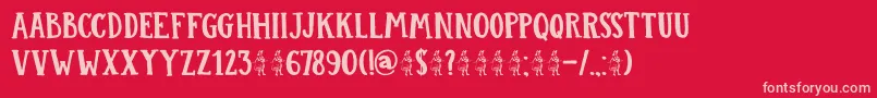 DkColporteurFat Font – Pink Fonts on Red Background