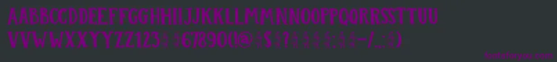 Шрифт DkColporteurFat – фиолетовые шрифты на чёрном фоне