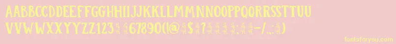 DkColporteurFat Font – Yellow Fonts on Pink Background