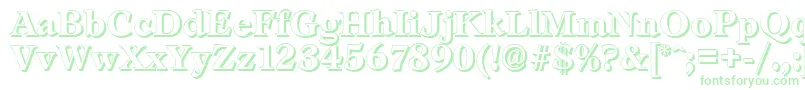 Шрифт LeamingtonshadowBold – зелёные шрифты