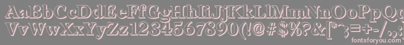 LeamingtonshadowBold Font – Pink Fonts on Gray Background