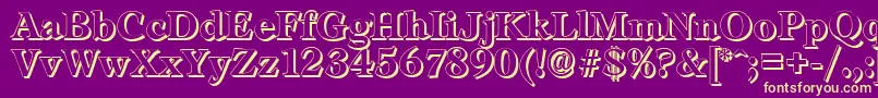 LeamingtonshadowBold Font – Yellow Fonts on Purple Background