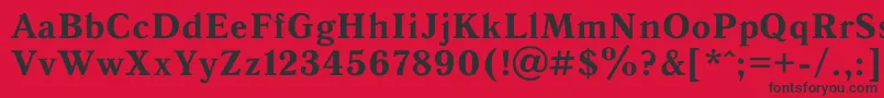 AntiquaBold Font – Black Fonts on Red Background