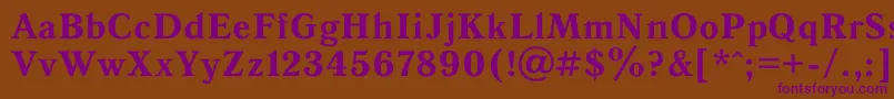 AntiquaBold Font – Purple Fonts on Brown Background