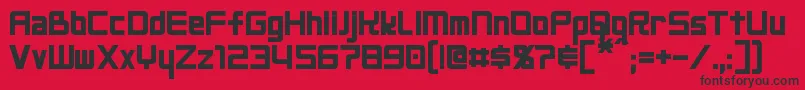 NeoGenBold Font – Black Fonts on Red Background