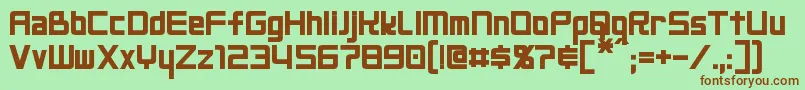 NeoGenBold Font – Brown Fonts on Green Background