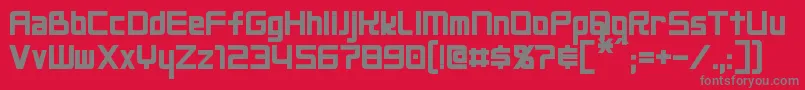 NeoGenBold Font – Gray Fonts on Red Background