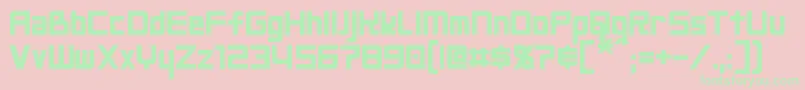 NeoGenBold Font – Green Fonts on Pink Background