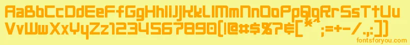 NeoGenBold Font – Orange Fonts on Yellow Background