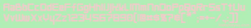 NeoGenBold Font – Pink Fonts on Green Background