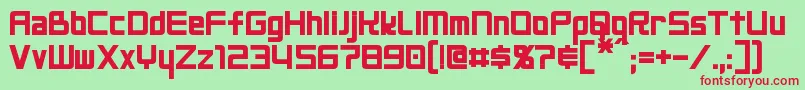 Шрифт NeoGenBold – красные шрифты на зелёном фоне