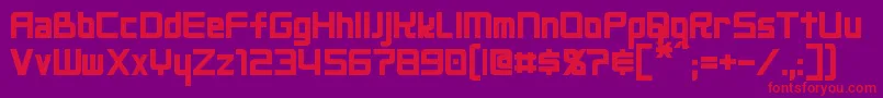 NeoGenBold Font – Red Fonts on Purple Background