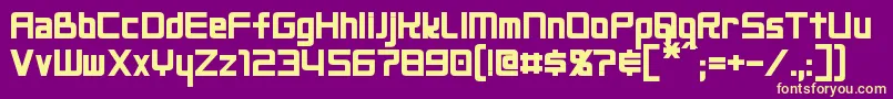 NeoGenBold Font – Yellow Fonts on Purple Background