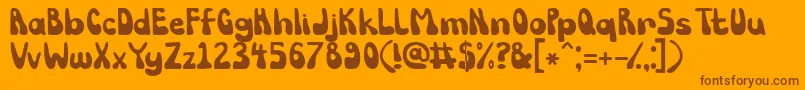 Syreeta Font – Brown Fonts on Orange Background