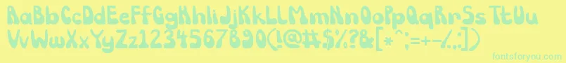 Syreeta Font – Green Fonts on Yellow Background