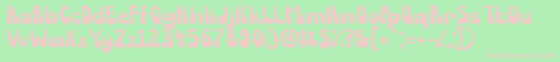 フォントSyreeta – 緑の背景にピンクのフォント