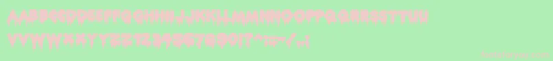 フォントRocky – 緑の背景にピンクのフォント