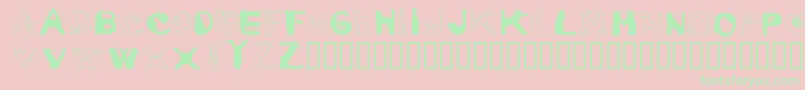 Carriecattsh Font – Green Fonts on Pink Background