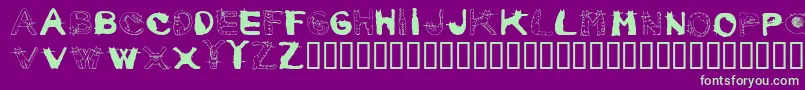 Carriecattsh Font – Green Fonts on Purple Background