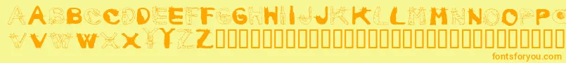 Carriecattsh Font – Orange Fonts on Yellow Background