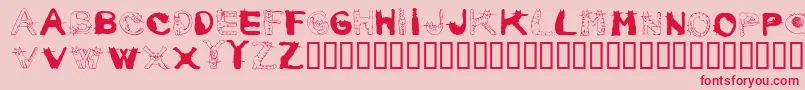 Carriecattsh Font – Red Fonts on Pink Background