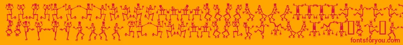 Mrrof Font – Red Fonts on Orange Background