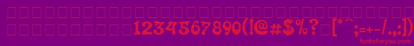 Roland Font – Red Fonts on Purple Background