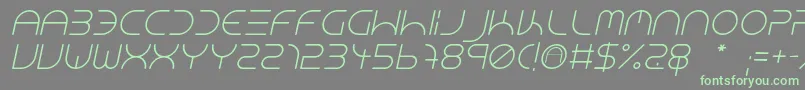 NeonClubMusicItalic-fontti – vihreät fontit harmaalla taustalla