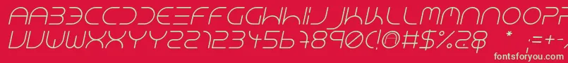 NeonClubMusicItalic Font – Green Fonts on Red Background