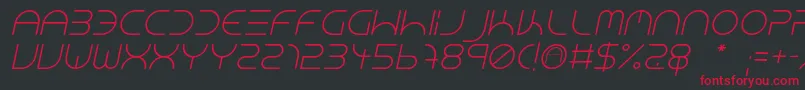 NeonClubMusicItalic Font – Red Fonts on Black Background
