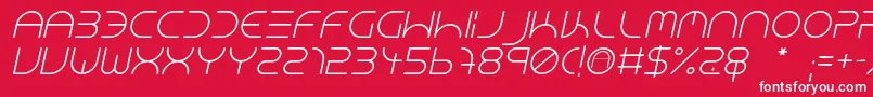 NeonClubMusicItalic Font – White Fonts on Red Background