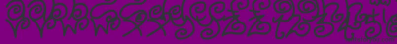 KurlyKyoots Font – Black Fonts on Purple Background