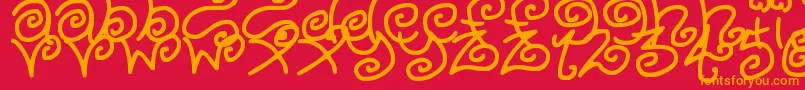 En savoir plus sur la police KurlyKyoots Police KurlyKyoots – polices orange sur fond rouge