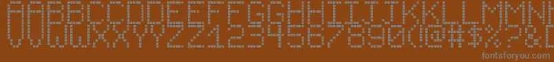 Шрифт SmallLcdSign – серые шрифты на коричневом фоне