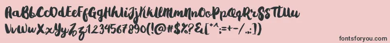 Gradies Font – Black Fonts on Pink Background