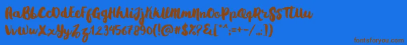Шрифт Gradies – коричневые шрифты на синем фоне