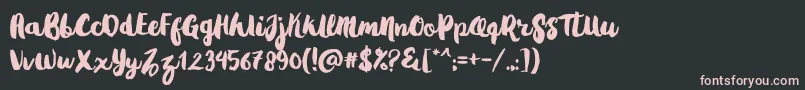 Gradies Font – Pink Fonts on Black Background