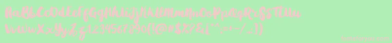 Gradies Font – Pink Fonts on Green Background