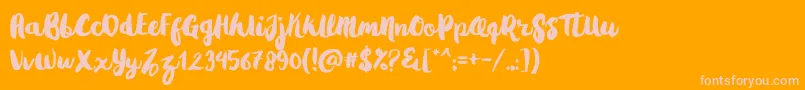 Gradies Font – Pink Fonts on Orange Background